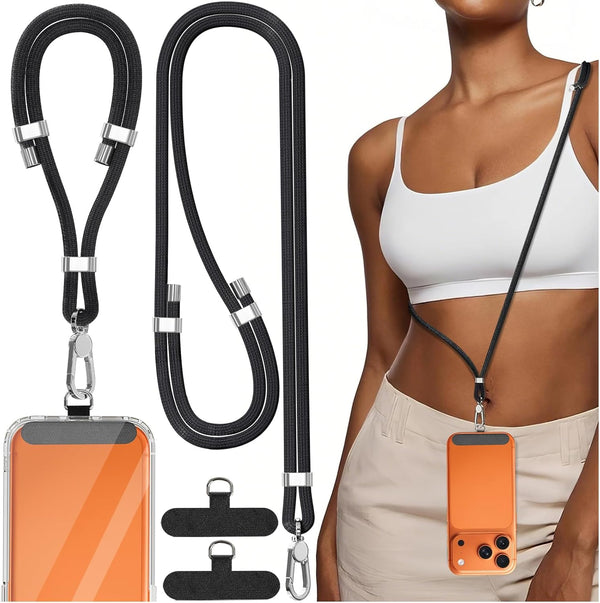 4-IN-1 Phone Lanyard + Wrist Strap, Adjustable 15-31 inch Cell Phone Lanyard