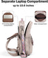 15.6 inch Backpack Backpack FADEON Leather Laptop Purse for Women, Designer Travel PU with Laptop Compartment for Work