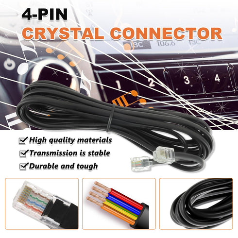 JAMHER 4-Pin 3.5m/11.48ft Universal Car Amplifier Bass Control Knob Sub Level Amp Volume Control Cable with Cable