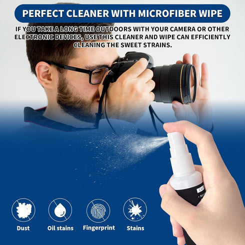 10-in-1 Camera Lens Cleaning Kit, Includes Lens Cleaner, Cleaning Pen, Soft Brush, Camera Accessories