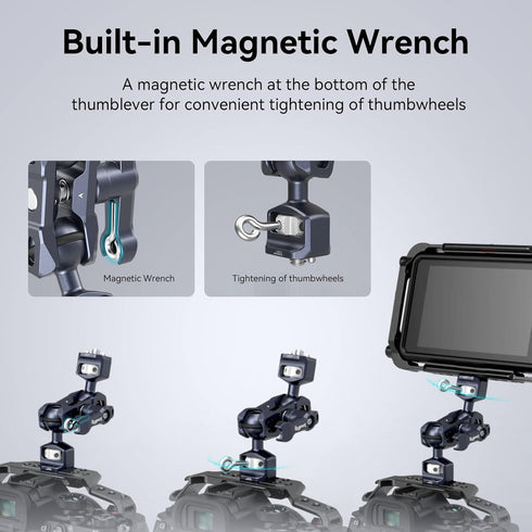 SmallRig Articulating Magic Arm with 3/8"-16 Locating Screw, 360 Degree Rotation, Max Load 12 Ib