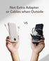 VEGER Portable Charger for iPhone, 10000mAh Slim Fast Charging USB C Power Bank with Built-in Cables