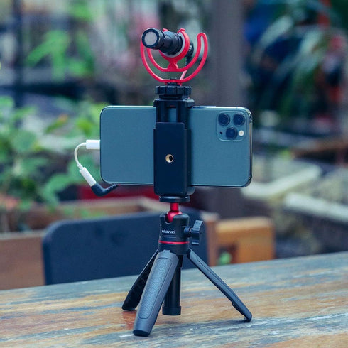 ULANZI MT-08 11 Extension Rod Tripod Mini Selfie Stick Tripod Stand Handle Grip for iPhone Pro Max Samsung Camera Sony