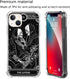 Lovers Tarot Card Skull Black Case for iPhone 15 - Trippy Psychedelic Skeleton Design, Unique TPU Bumper Cover.