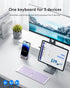 Samsers Bluetooth Foldable Keyboard, Wireless Portable Folding Keyboard, Ultra-Slim Rechargeable, Connect Up to 3