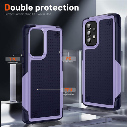 Jeylly Heavy Duty Shockproof Case for Samsung Galaxy A52 / A52 5G / A52s 5G, Purple
