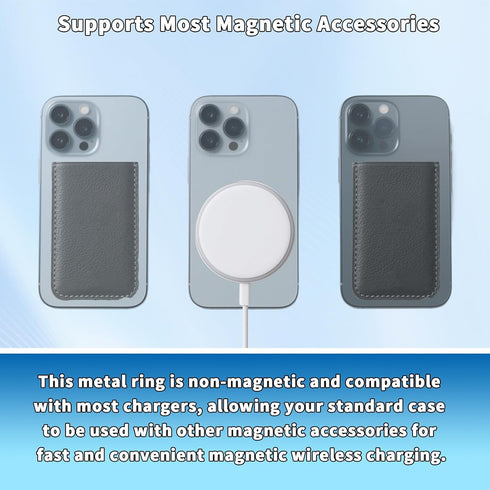 lasuroa 6pcs Universal Magnetic Ring, Sparkle Metal Ring Stickers No Magnet Compatible with Most Phone Inside Cases