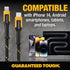 DEWALT Lightning to Type C Cable Reinforced Braided Cable for Type C Fast Charging USB C to Lightning Charging