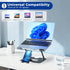 Lajou 2-in-1 Ergonomic Laptop Phone Stand for Desk, Adjustable Riser, Sturdy and Portable, Fits All Laptops and Phone