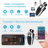 Retractable Wireless Headphone Headset, Lightweight V5.0 Noise Cancelling Mic Clip on Earpiece for Sports, Running,