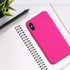 kwmobile Case Compatible with Apple iPhone Xs, Slim Protective TPU Silicone Phone Cover in Neon Pink