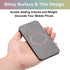 uxcell 3 Pcs Magnetic Adapter Ring, Universal Magnetic Wireless Charger Conversion Kit Sparkle Magnetic Metal Ring