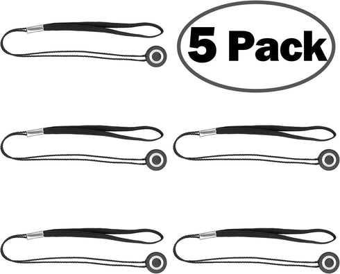 ChromLives 5 Pack Lens Cap Leash Lens Cap Keeper Holder with Microfiber Cleaning Cloth,Prevent Lens Cap Lost Compatible with DSLR SLR Camera Canon/Nikon/Sony/Panasonic/Fujifilm Camera and More