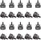 20 Pieces 6#-32 Computer Case Screws, Anodized Aluminum Thumbscrews, Fully Threaded Knurled Thumbscrews (Black)