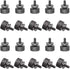 20 Pieces 6#-32 Computer Case Screws, Anodized Aluminum Thumbscrews, Fully Threaded Knurled Thumbscrews (Black)