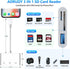 ADRUDY 3 3 1 14 13 12 SD Card Reader for iPhone iPad, SD Card Reader with SD/MicroSD/USB-A Slots, in Memory Card Reader