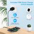 15W Wireless Charger Pad with Adapter for Motorola G Power 2024 Edge 50 Ultra, Samsung Galaxy S24 Ultra, iPhone 15