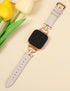 Wearlizer Leather Band Compatible with Fitbit Versa 2 Bands for Women, Dressy Slim Leather Strap Wristband with D-Shape Metal Buckle for Fitbit Versa/Versa 2/Versa Lite/Versa SE Smart Watch