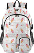 Msyxl Ice Cream Cones School Backpack with Laptop Compartments and Reflective Straps, Fits