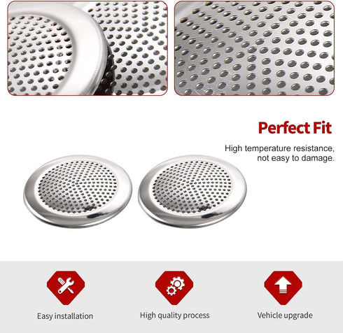 Jimen 2 Pieces A Pillar Speaker Cover Trim Frame Compatible with Ford Mustang 2015-2023