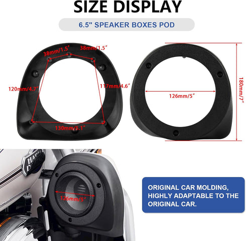 psler Motorcycle 6.5 inch Speaker Boxes Pod for Touring Ultra Glide, Electra Glide, 1993-2022