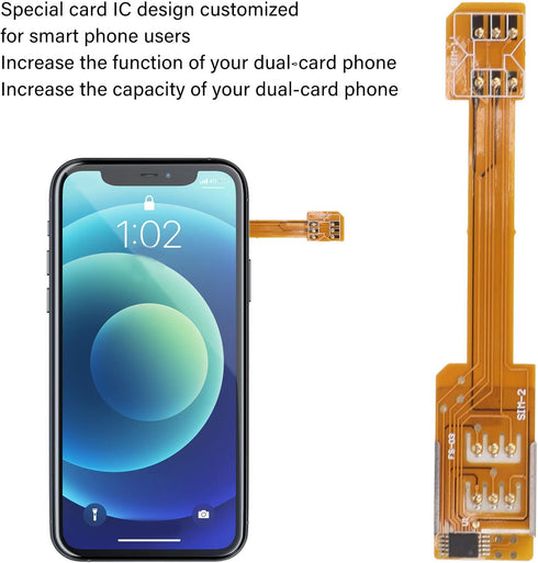 Diyeeni 8.4x1.6cm SIM Card Extender for Android Phones, Dual Card Adapter, FPC Material, Lightweight, Easy Install
