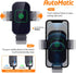 WixGear Wireless Car Charger with Automatic Arms, 15W Qi Fast Charging Phone Holder for iPhone and Samsung