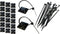 1.5" Adhesive Backed Mounting Bases with 8" Cable Ties - Black