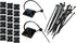 1.5" Adhesive Backed Mounting Bases with 8" Cable Ties - Black