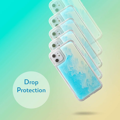 SteepLab Flowing Neon Sand Liquid iPhone 11 Case (2019, 6.1"), Full Body Protection, Ocean and Beach Design