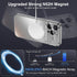 MANLENO Magnetic for iPhone 15 Pro Max Case Magsafe with Full Window Cover Camera Lens Protector Logo View Scratch Resistant Frosted Slim Shockproof Protective Phone Case (Natural Titanium)