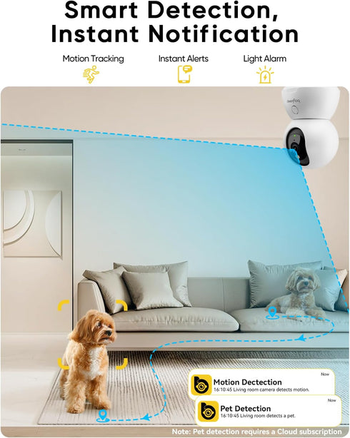 BoyKeep 2K 2-Pack 2-Way Cameras for Home Security, Indoor Camera with Night Vision, Pet Camera Indoor with Phone App