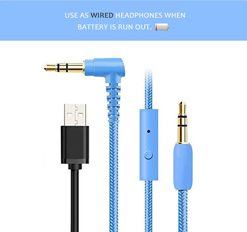 Riwbox Kids Headphones, CT-7S Cat Ear Bluetooth Headphones, 85dB Volume Limiting, LED Light Up Over Ear with Microphone