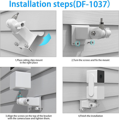 Vinyl Siding Mount for Wyze Cam Pan V3 Camera, Durable and Easy to Install (White)