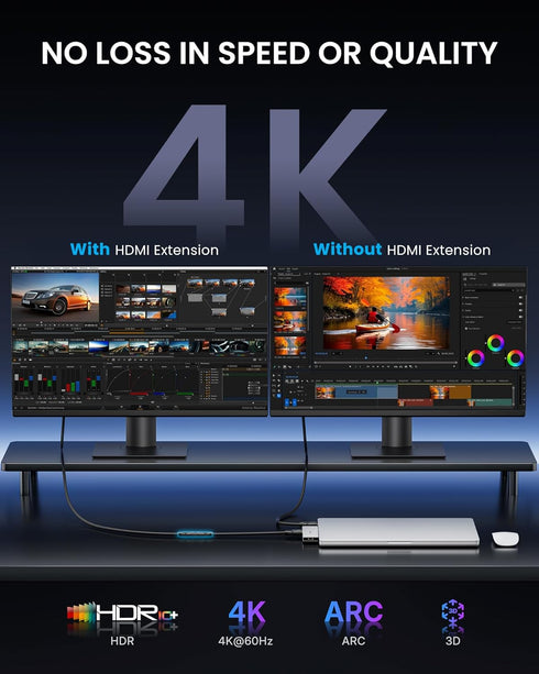 5FT, 4K PS5/PS4 VENTION HDMI Extension Cable HDMI Extender Male to Female Cable Compatible with TV Roku Laptop Xbox