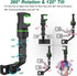 PKYAA 360° Rotating Rearview Mirror Phone Mount Holder for Car, Universal GPS Holder for All Smartphones