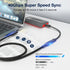 USB 4 Extension Cable 1FT, 240W, Right Angle Thunderbolt 4/3 & USB C Male to Female, PD 3.1, 40Gbps, 8K@60Hz for