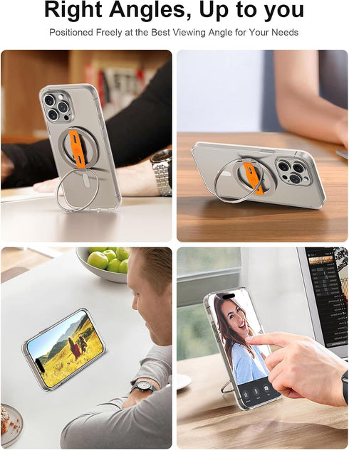 EWA MagOne 2nd Gen Phone Grip Stand with Replaceable Silicone Finger Strap, Compatible with MagSafe