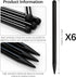 Brvlsoc 6-Pack Black Dual-Tip Stylus Pens Universal Touchscreen Stylus Compatible with iPad, Samsung Galaxy