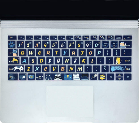 Sanfulin Keyboard Cover Skin for Microsoft Surface Laptop 3 & Surface Book 3, Silicon Protector with Big Letters