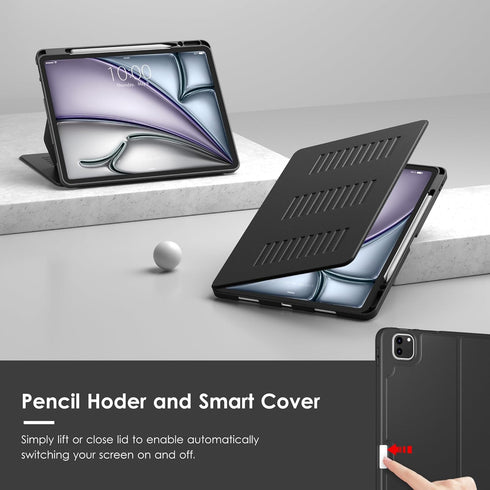VIKESI 13 inch (M4) 2026 (M3) 2025 (M2) 2024,Multiple Case for iPad Air / / Angles Magnetic Stand Cover,Shockproof Soft