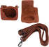 GOWENIC PU Leather Vintage Camera Case for Fujifilm Instax Mini 90, Waterproof Protective Case with Adjustable Shoulder