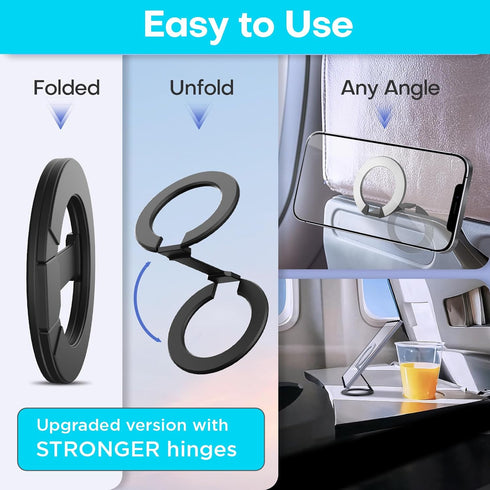 MCCHJoy 360Rotation Mini Universal in Flight Airplane Phone Holder, Foldable Phone Mount Travel Essentials