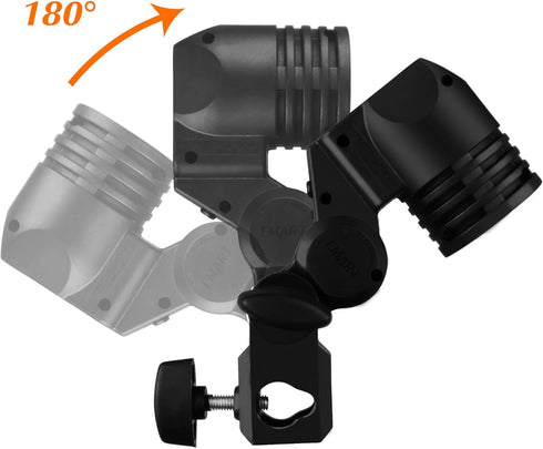 EMART Light Bulb Stand, E26 / E27 AC Socket Lamp Holder with Umbrella Holder, 2 PACK for Photo Video Studio
