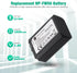 FirstPower NP-FW50 Battery 2-Pack with USB Dual Charger for Sony A6000 A6300 A6400 A6500 A7 A7II A7RII A7SII Cameras