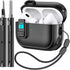 Military Hard Case for AirPods Pro with Cleaner Kit, Secure Lock for Apple AirPods Pro 2nd/1st Gen, Black