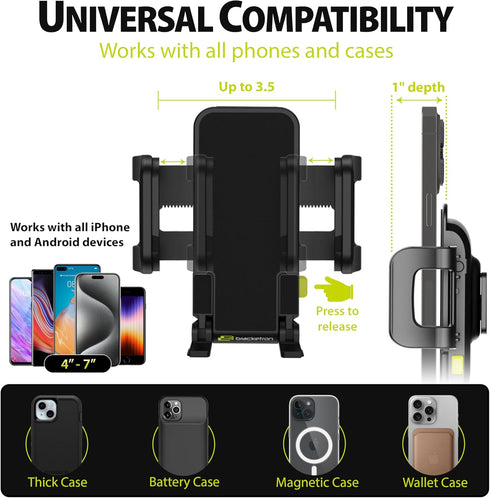 Bracketron TripGrip Wave Dashboard Cell Phone Mount for Car, Hands Free Suction Cup Cradle Grip Stand Cellphone Holder