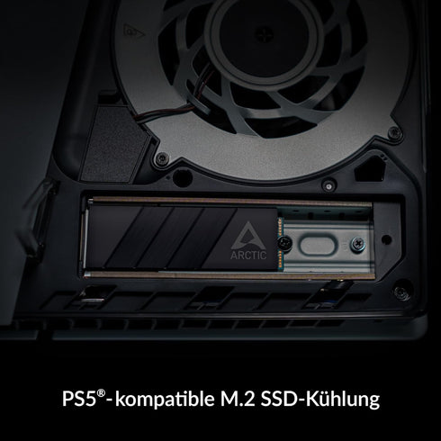 ARCTIC M2 Pro - Heatsink Cooler for M.2 2280 SSD, with ARCTIC TP-3 thermal pads, compatible with PC & gaming consoles, for dual and single-sided SSDs - Black