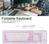 Foldable Silicone Keyboard, 103 Keys Wired Bluetooth Waterproof Rollup Keyboard for PC Notebook Laptop