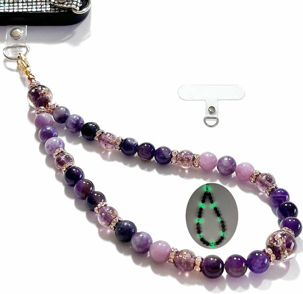 ARTSY CRAFTS INC Glow in The Dark Firefly Beads Phone Wrist Strap,